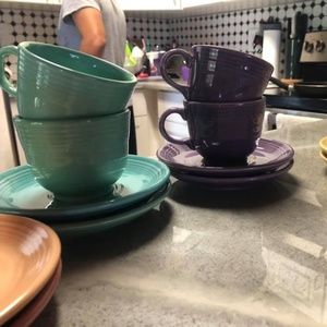 Fiestaware Cups and Saucers
